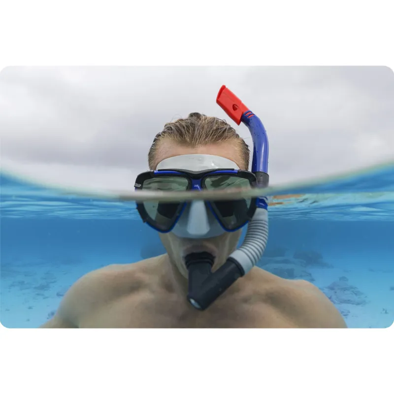 Blaues Schnorchel-Set, ideal zum Erkunden der Unterwasserwelt