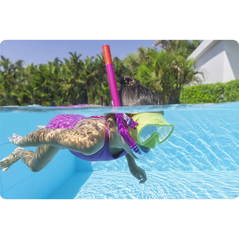 Intensiv gelbes Tauchset, hervorragend für Strandaktivitäten und Spaß