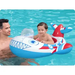 Blauer Strand-Luftmatratze, ideal für den Einsatz am Strand oder im Pool