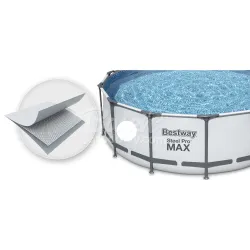 Bestway 56408 Stahlrahmen-Pool 305 x 76 cm 17-in-1, einfach aufzubauen, ideal für Kinder