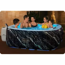 Aufblasbarer SPA Lay-Z Hollywood für 6 Personen, elegantes Design, ideal für den Garten