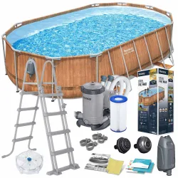 Garten-Stahlrahmen-Pool 610 x 366 x 122 cm 13in1 Bestway 56719N