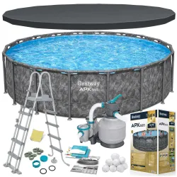 Garten-Stahlrahmen-Pool 549 x 132 cm 11in1 Bestway 561KC