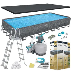Bestway 561KJ Garten Stahlrahmenbecken 956 x 488 x 132 cm 11in1
