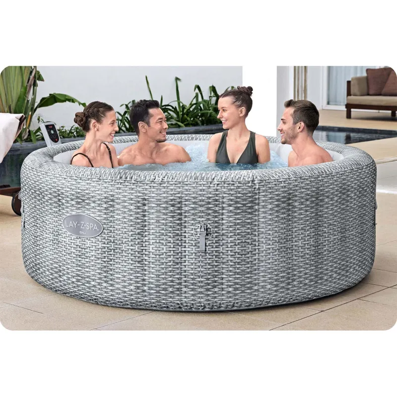 Elegantes aufblasbares Lay-Z Bali Grey SPA für 6 Personen, ideal zum Entspannen