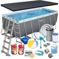 Garten-Stahlrahmen-Pool 412x201x122 cm 17in1 Bestway 56456N