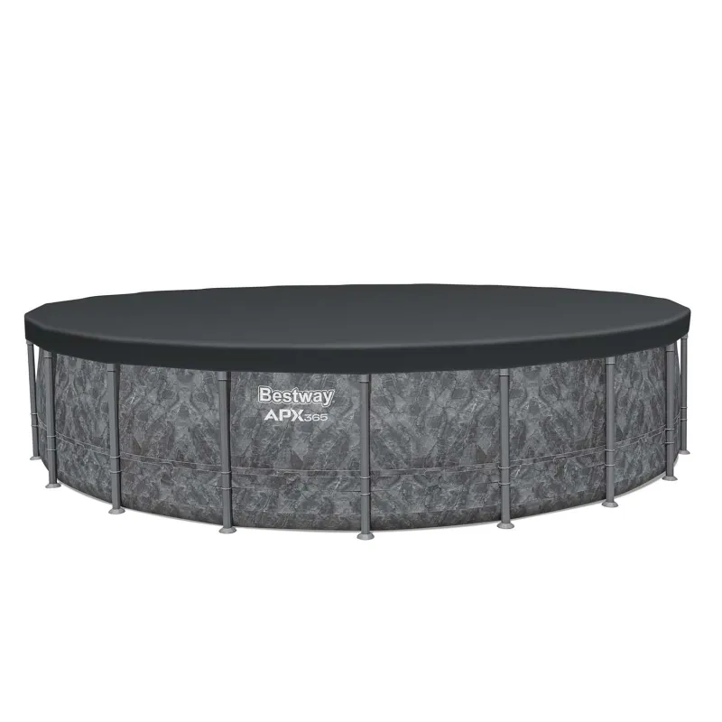 Einfacher Aufbau 610x132 cm Garten-Stahlrahmen-Pool, ideal für Kinder