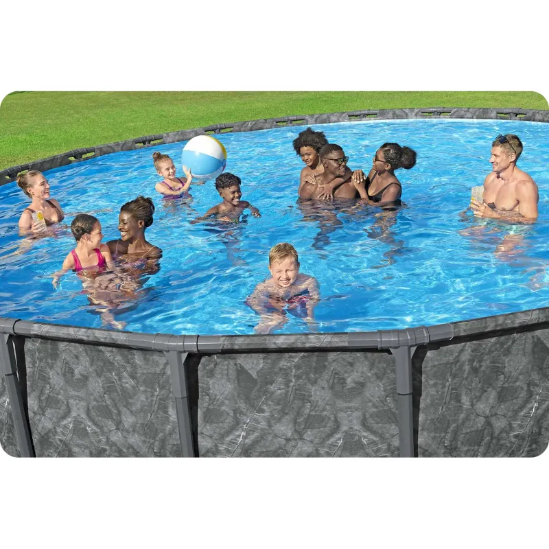 Bestway 561JZ Stahlrahmen-Pool, geräumig und ideal für die Familie