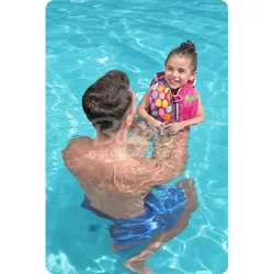 Rosa Schwimmweste für Kinder, S/M, sicher und bequem