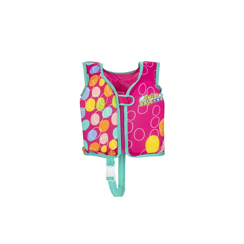 Modische rosa Schwimmweste für Kinder, ideal für den Sommer