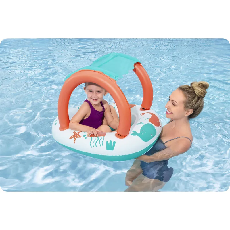 Bunter Kinderponton, ideal für Spielzeit im Pool