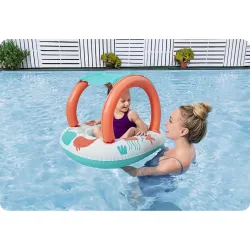 Kinderponton mit Sonnendach, ideal für Garten oder Strand