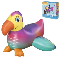Aufblasbare Schwimm-Luftmatratze Tukan 141cm für Kinder, bunt, ideales Wasserspielzeug