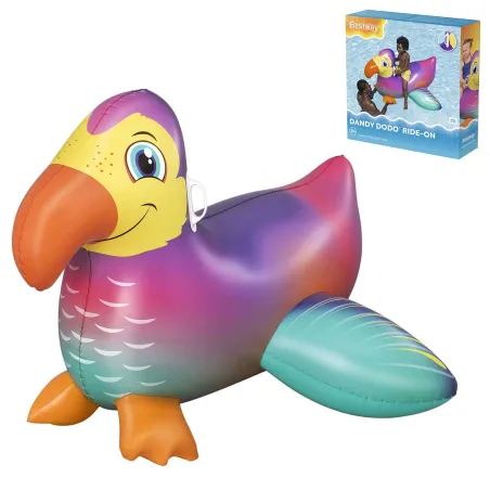 Aufblasbare Schwimm-Luftmatratze Tukan 141cm für Kinder, bunt, ideales Wasserspielzeug