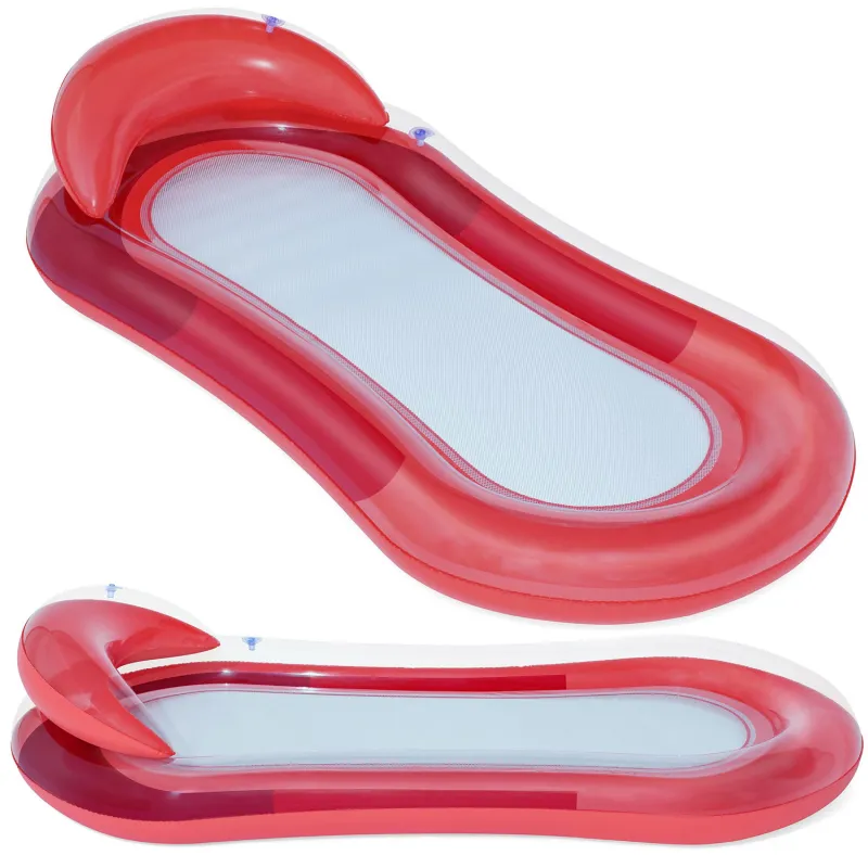 Rote Schwimm-Luftmatratze Bestway 43103, bequeme aufblasbare Wasserliege