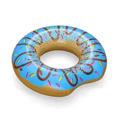 Stylischer blauer Schwimmring, ideal für den Strand