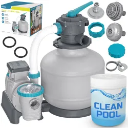 Sandfilter-Pumpe 11355 L/h Bestway 58486 + Multifunktionale Tabletten
