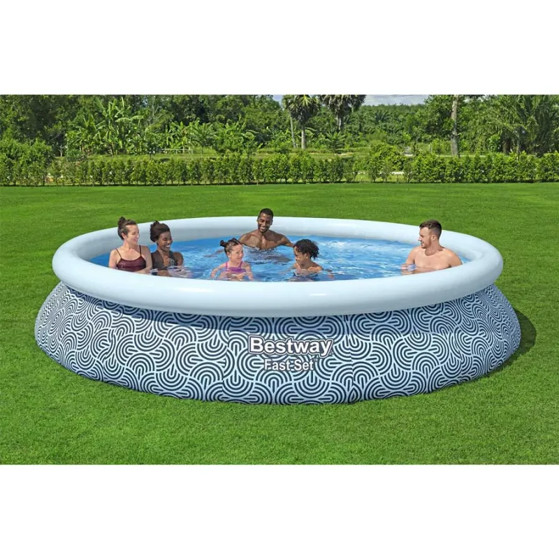Gartenpool 396 x 84 cm, blaue Farbe, ideal für den Garten