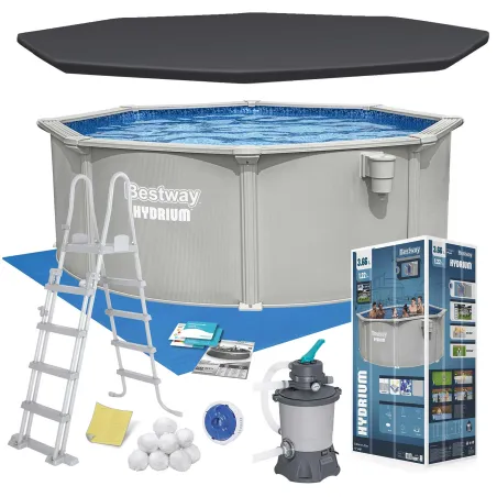 Ganzjähriger Gartenpool 366 x 122 cm mit Paneelen Bestway 56574