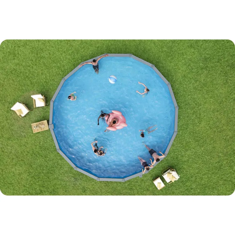Familienfreundliches Gartenbecken 732 x 132 cm, ideal für den Garten