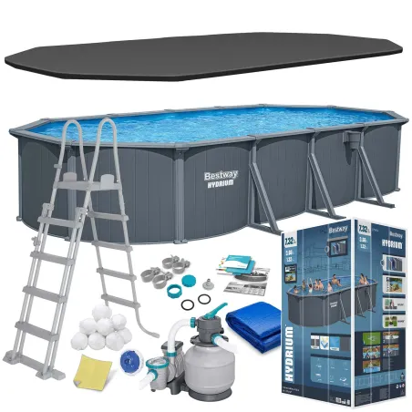 Ganzjähriger Gartenpool 732x366x132 cm mit Paneelen Bestway 561CW