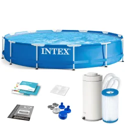 Gartenpool Stahlrahmenbecken 366 x 76 cm 9in1 INTEX 28212