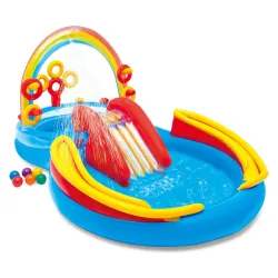 Aufblasbarer Regenbogen-Spielplatz 297 x 193 x 135 cm INTEX 57453