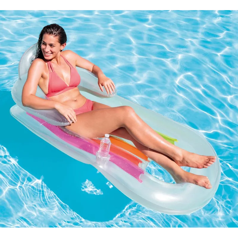 2-in-1 Luftmatratze, ideal für Garten und Pool, blaue Farbe