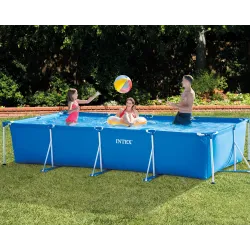 INTEX 28273 blauer Garten-Stahlrahmenpool 450x220x84 cm, ideal für den Außenbereich