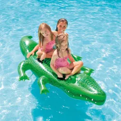 Aufblasbares Krokodil 203 x 114 cm, ideal für den Garten