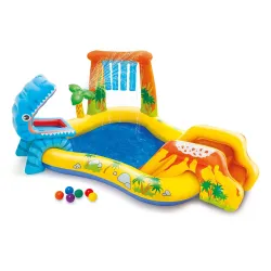 Aufblasbarer Dinosaurier-Spielplatz mit Rutsche 249 x 191 x 109 cm INTEX 57444