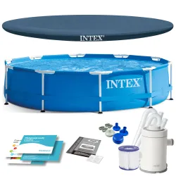 INTEX 28202 Garten-Framepool 305 x 76 cm 4er-Set