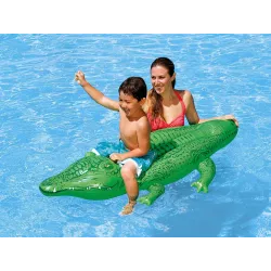 Grüner Krokodil-Schwimmer, ideal für Garten und Pool