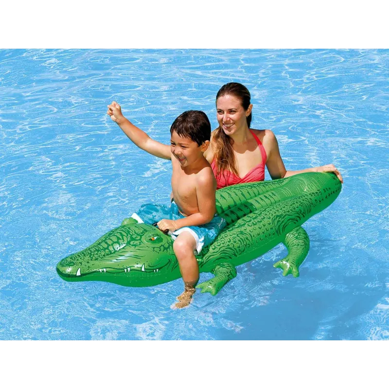 Grüner Krokodil-Schwimmer, ideal für Garten und Pool