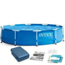 Stahlrahmen-Gartenpool 305 x 76 cm 2-in-1 Set INTEX 28200