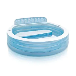 Aufblasbarer Pool mit Bank 229 x 218 x 79 cm INTEX 57190