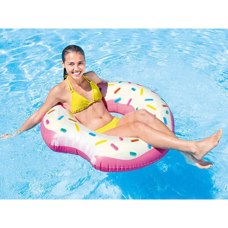Bunter Donut-Schwimmring, ideal für den Garten oder den Strand