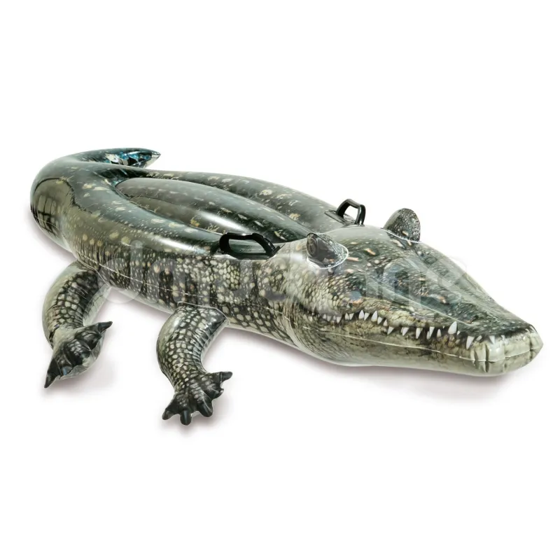 Aufblasbare Alligator Luftmatratze 170 x 86 cm, ideal für Wasserspaß im Sommer