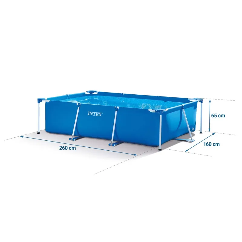 Ideal für Kinder, Stahlrahmenpool 260 x 160 x 65 cm INTEX 28271