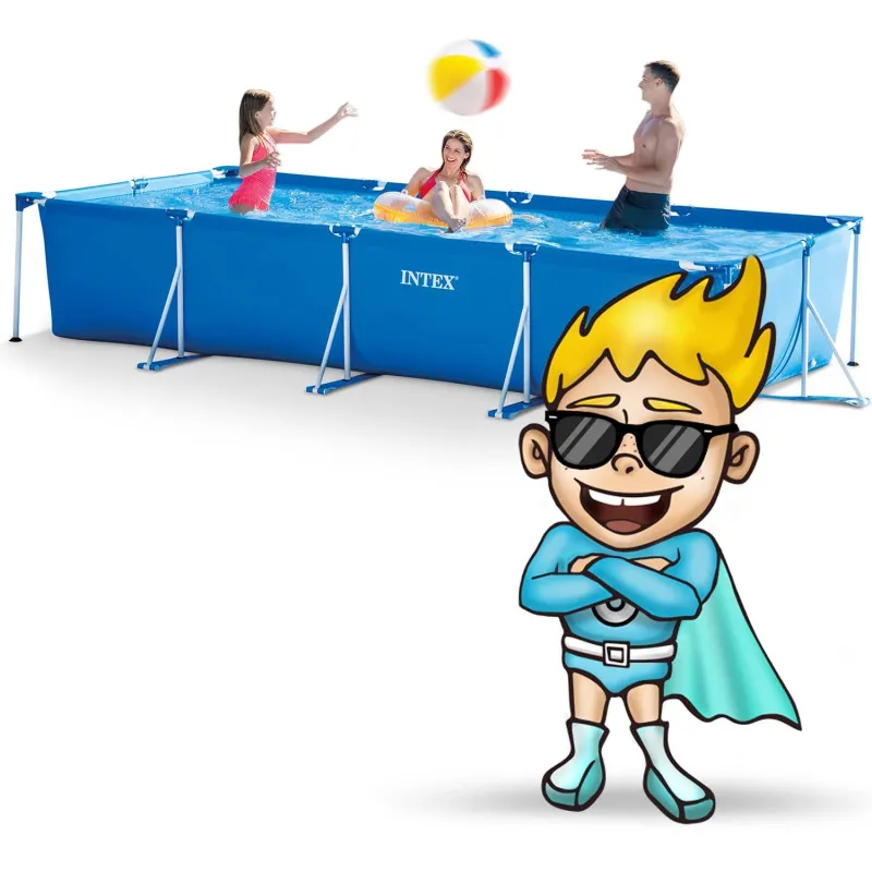 Garten-Stahlrahmen-Pool 450 x 220 x 84 cm mit Zubehör für den Garten