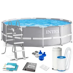Stahlrahmen-Pool 366 cm mit 10 Zubehörteilen, ideal für den Sommer