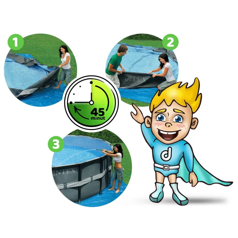Stahlrahmen-Pool INTEX 26326, ideal für Kinder und Erwachsene