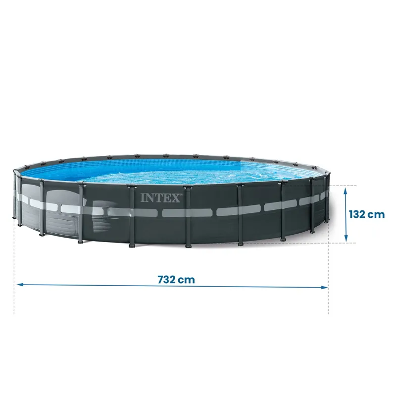 Garten-Rahmenpool 732 x 132 cm 17in1 Intex 26340 für Kinder
