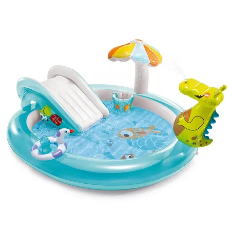 Aufblasbarer Krokodil-Spielplatz 201 x 170 x 84 cm für Kinder, bunt und sicher
