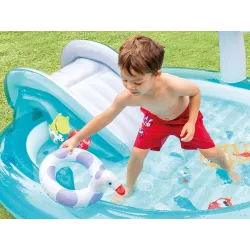Robuster aufblasbarer Krokodil-Spielplatz, ideal für Spielzeit im Garten für Kinder