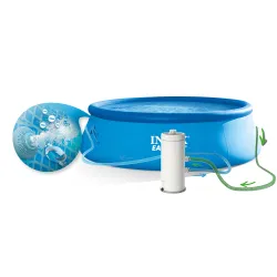 Aufblasbarer Pool ideal für Kinder, sorgt für Freude und Spaß im Garten
