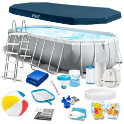 INTEX 26798 Garten-Stahlrahmenbecken 610 x 305 x 122 cm 18tlg Set