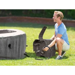 Aufblasbarer SPA mit Hydromassage, ideal für Entspannung im Garten oder auf der Terrasse