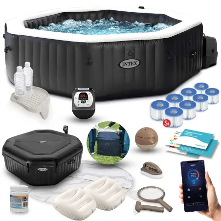Aufblasbarer SPA mit Hydromassage 218 x 71 cm für 6 Personen, Premium-Zubehör