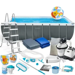 Stahlrahmen-Pool 549 x 274 x 132 cm 21in1, ideal für den Garten